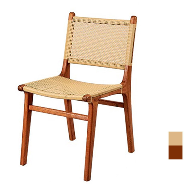 [CEN-049] 원목 라탄 카페 의자