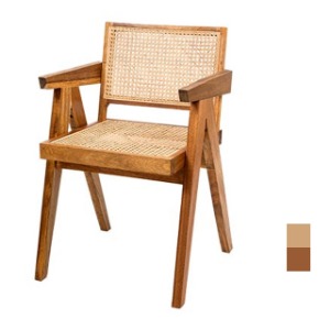 [CEN-054] 원목 라탄 카페 의자
